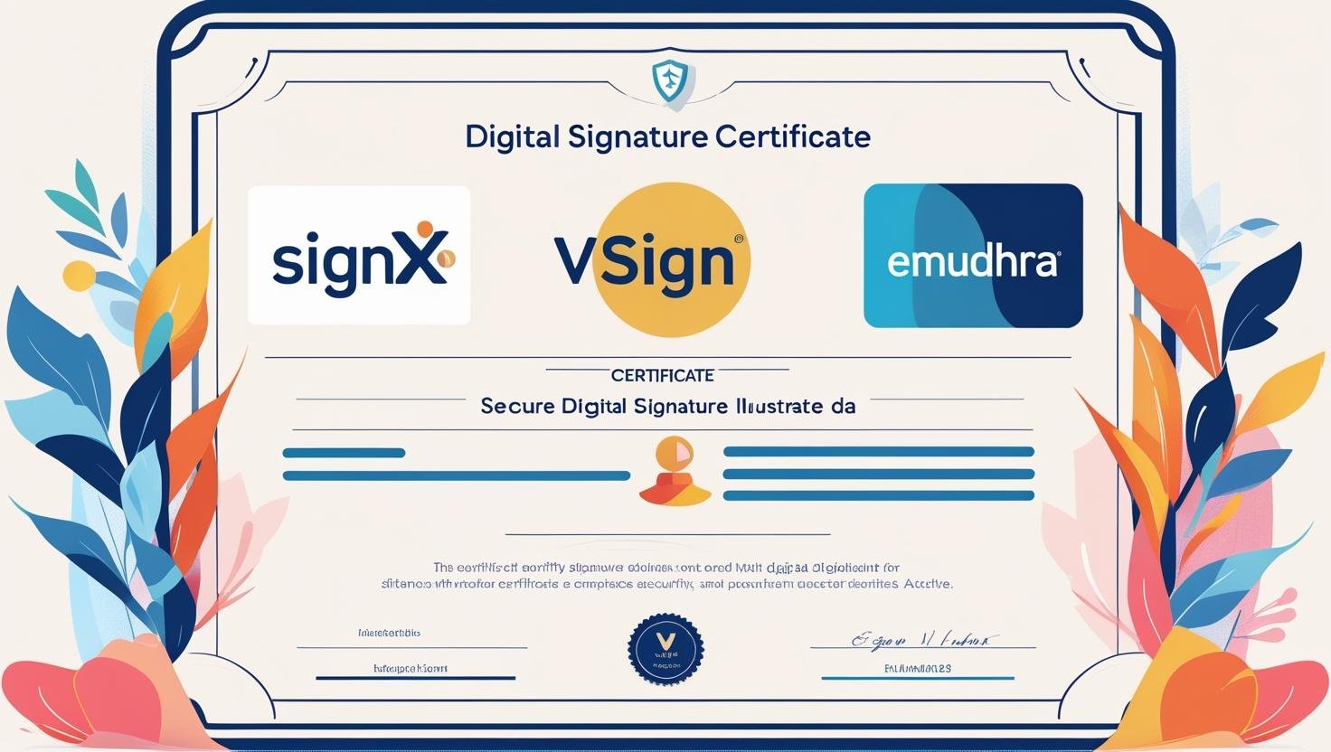 Digital Signature Certificate singnx vsign e mudhra